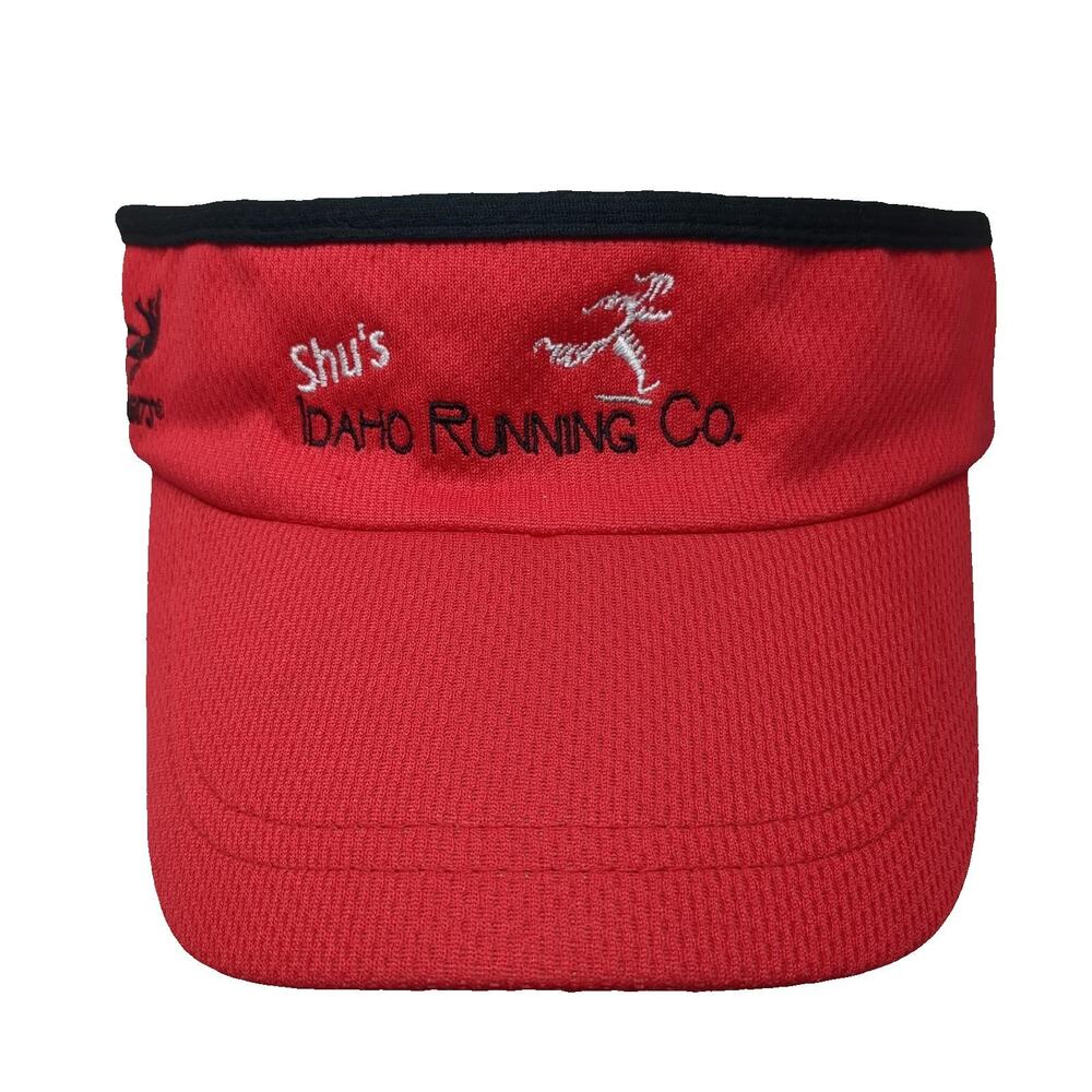 Headsweats Visor Red One Size Idaho Running Co Perspiration Technology Hat